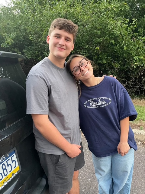 Two volunteers after a night of serving